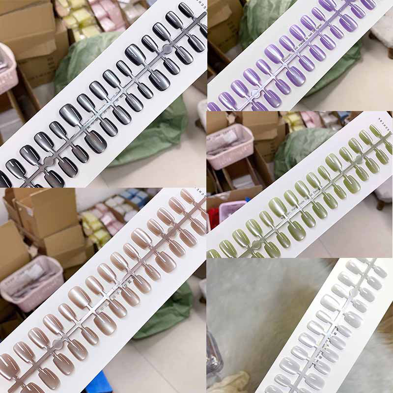 Nail Art Full Cat Eye - 30 Stück verschiedene Größen, kurzes Drücken