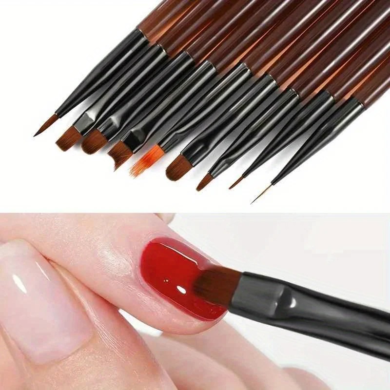 Nail Art Ombre - 9-teiliges UV-Gel Nagelpinsel-Set DIY Maniküre Malstift