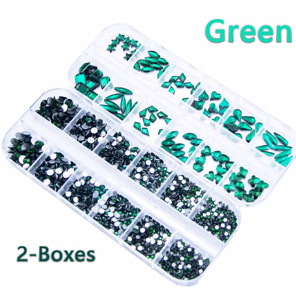 2 Boxen Smaragdgrüne Nagel-Str – Nail Art Emerald Green Bewertung und Preis