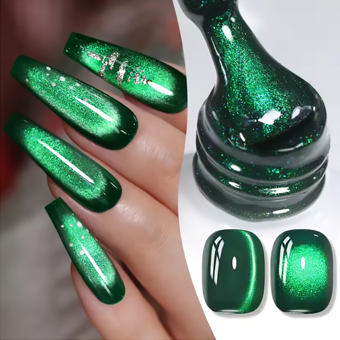 ZH 12ML Smaragdgrüner Magnet-K – Nail Art Emerald Green Bewertung und Preis