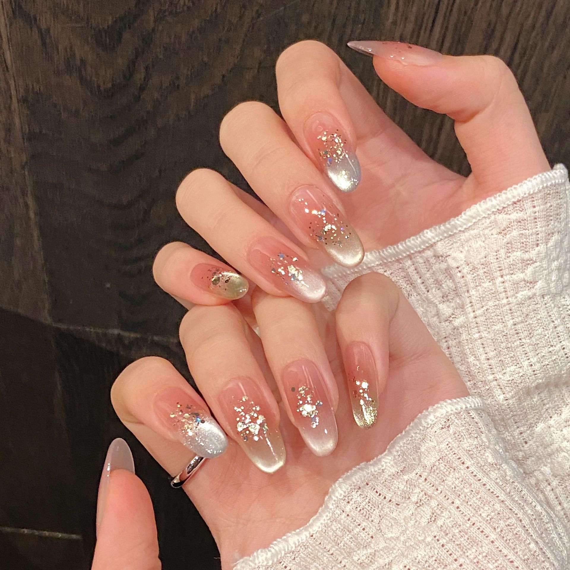 Handgefertigte Nägel zum Aufdr – Nail Art Full Cat Eye Bewertung und Preis