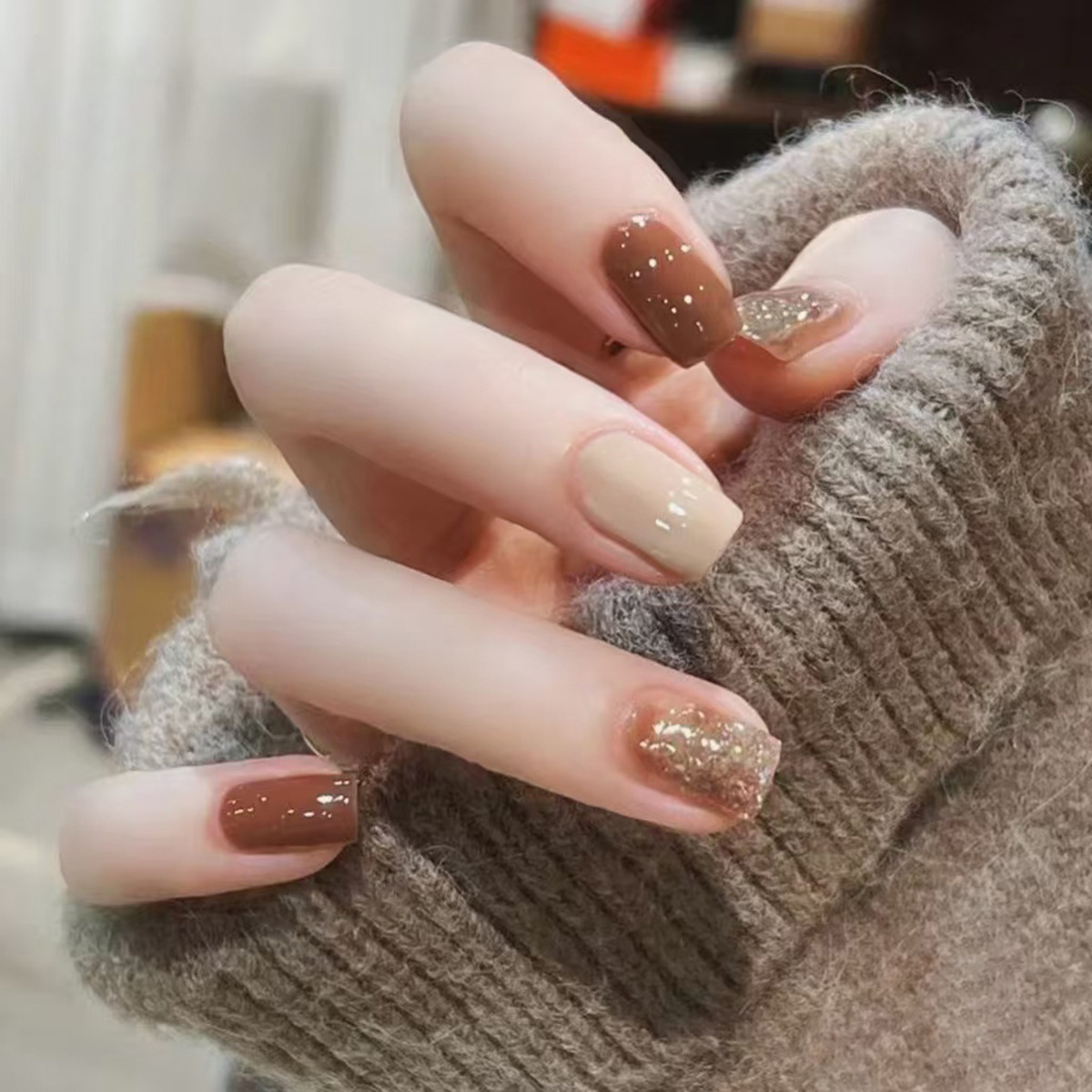 24 Stück Karamellbraun Ombre G – Nail Art Simple Elegant Bewertung und Preis