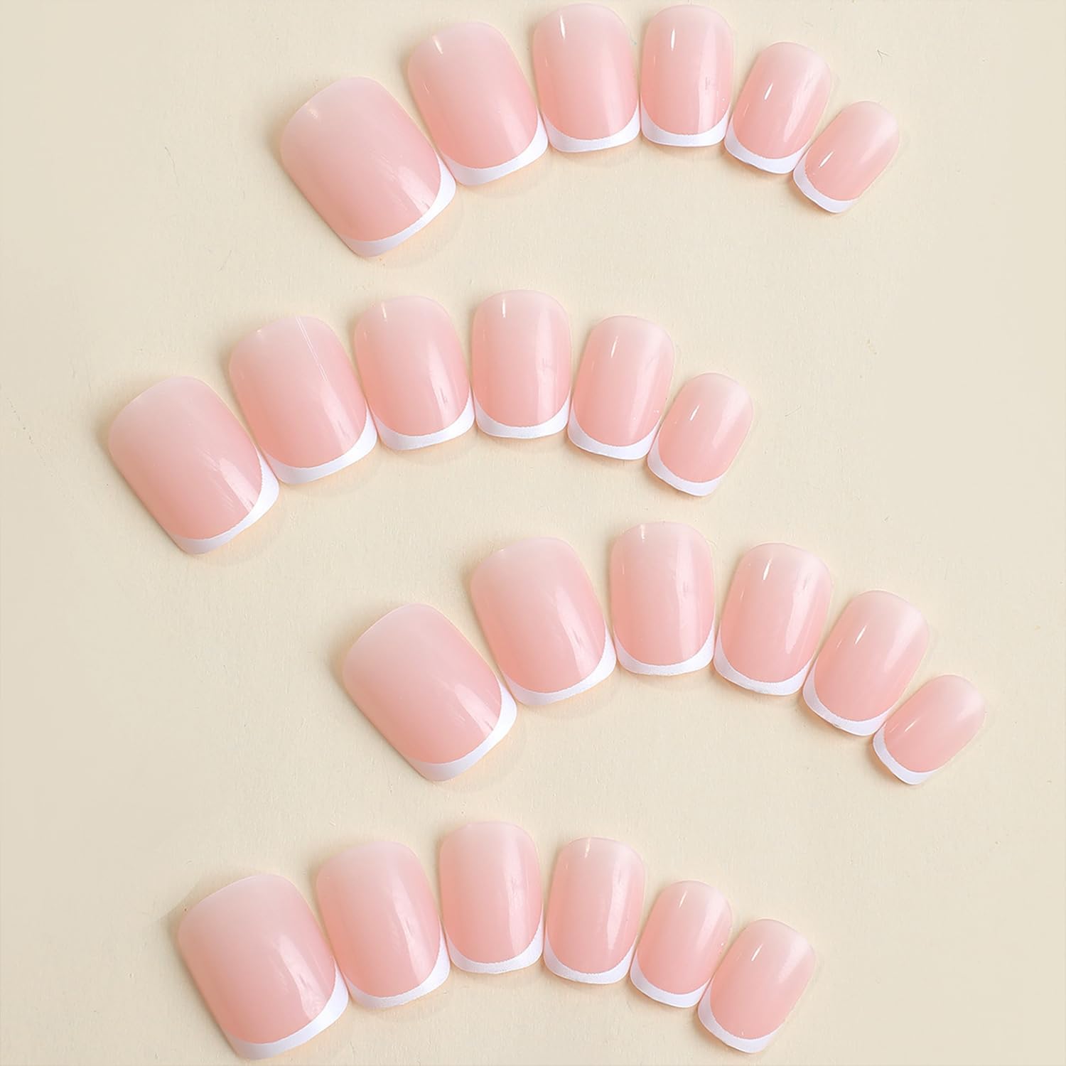 24PCS Kurze Quadratische Weiße – Nail Art France Bewertung und Preis