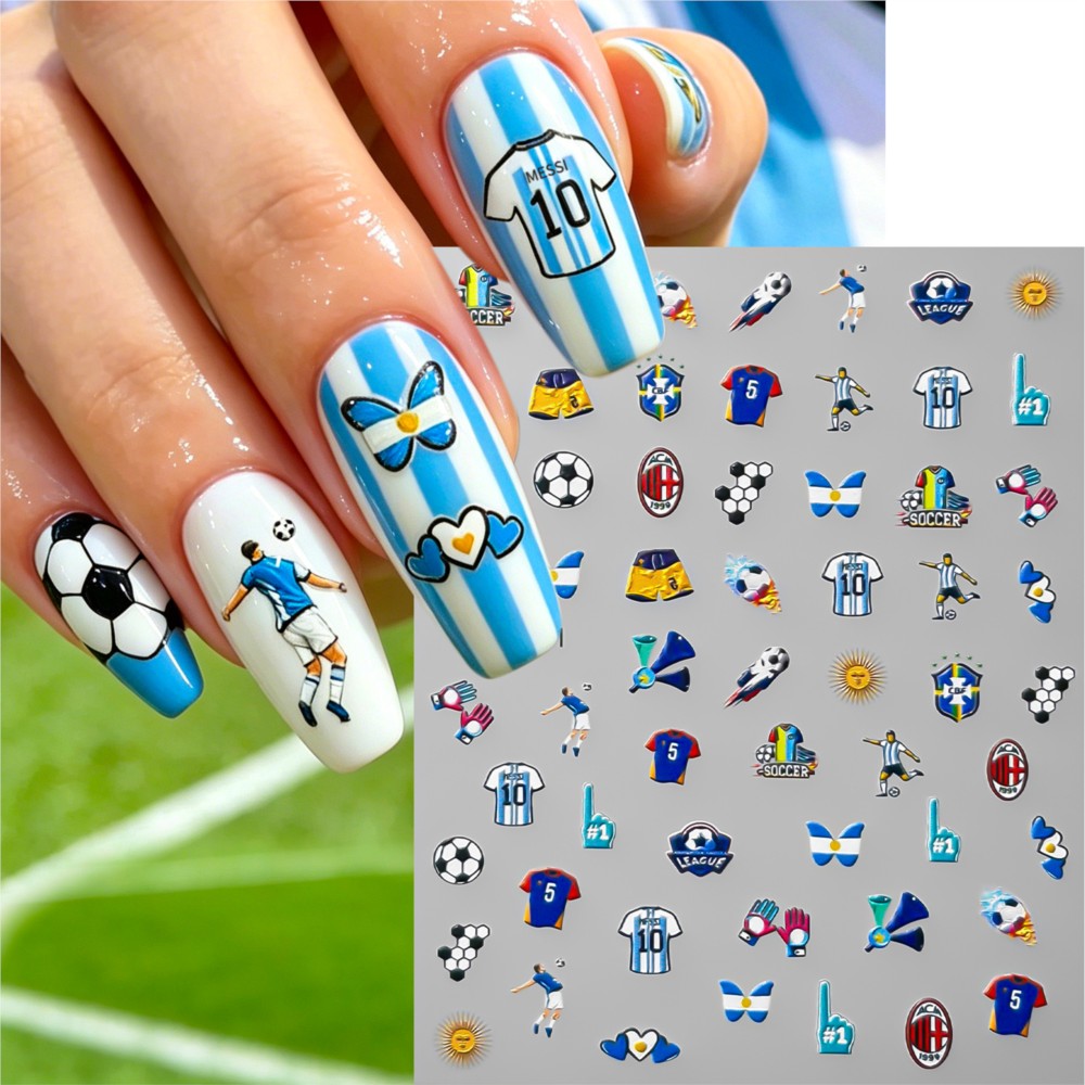 1 Blatt 5D Fußball Nagelkunst- – Nail Art France Bewertung und Preis