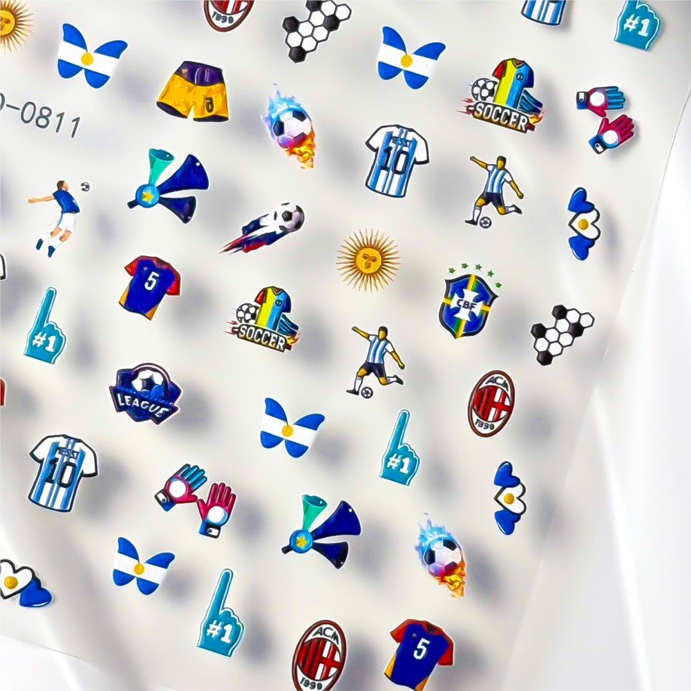 1 Blatt 5D Fußball Nagelkunst- – Nail Art France Bewertung und Preis