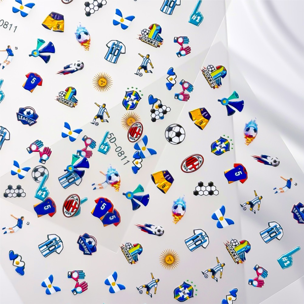 1 Blatt 5D Fußball Nagelkunst- – Nail Art France Bewertung und Preis