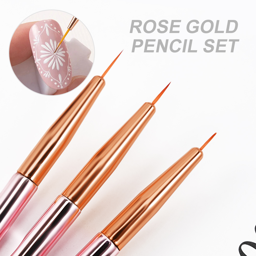 3/5 Teile/satz Rose Gold Nail  – Nail Art Rose Gold Bewertung und Preis