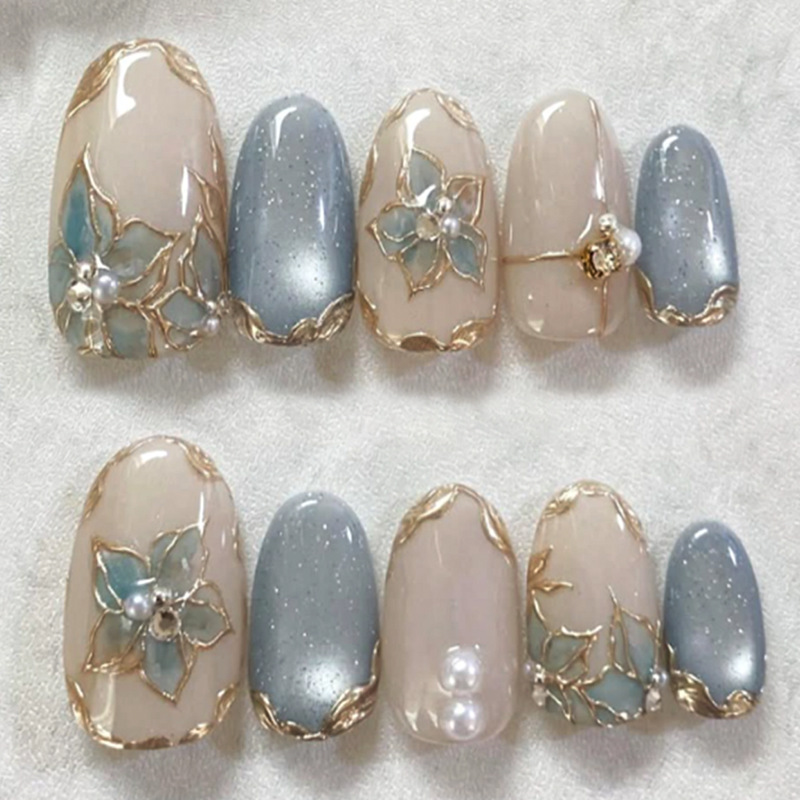 24 Stück Blaue Katzenaugen-Man – Nail Art Full Cat Eye Bewertung und Preis