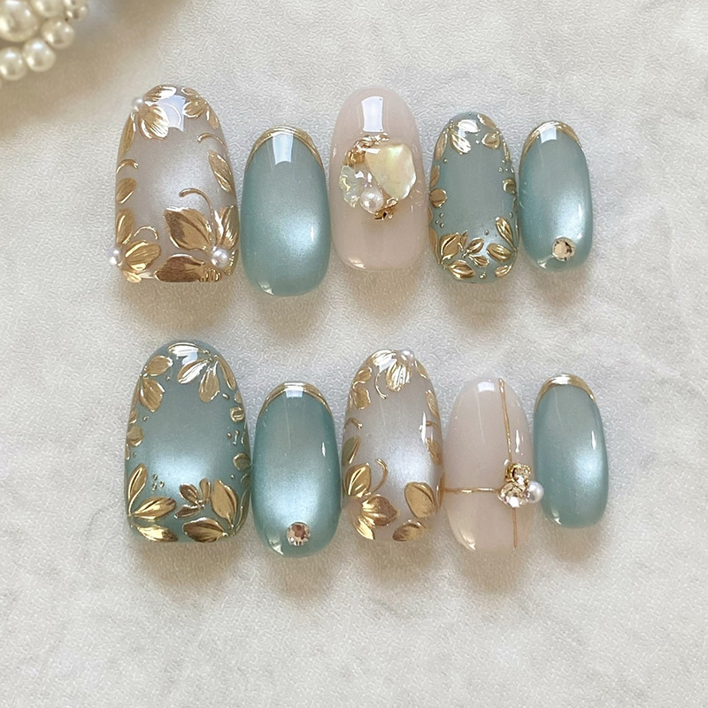 24 Stück Blaue Katzenaugen-Man – Nail Art Full Cat Eye Bewertung und Preis