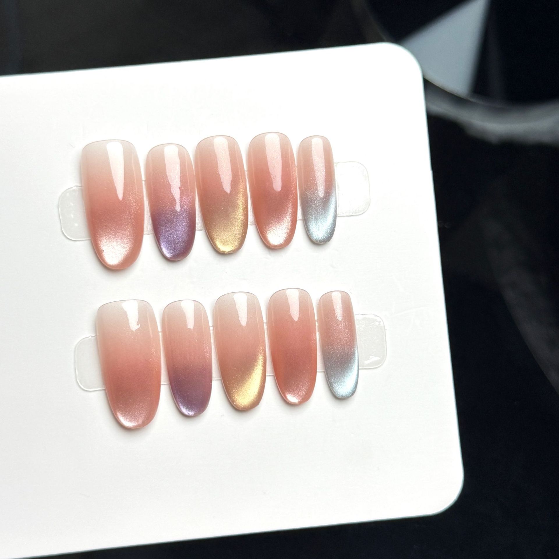 10 Stück handgemachte mittelgr – Nail Art Full Cat Eye Bewertung und Preis