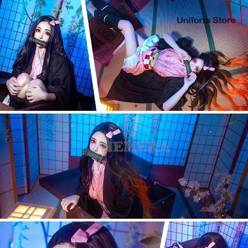 Kamado Nezuko Cosplay Kostüm P – Nail Art Ombre Bewertung und Preis