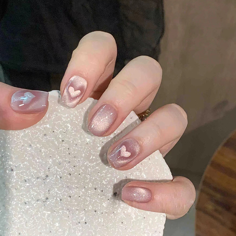 24 Stück Französische Glitzer- – Nail Art Full Cat Eye Bewertung und Preis