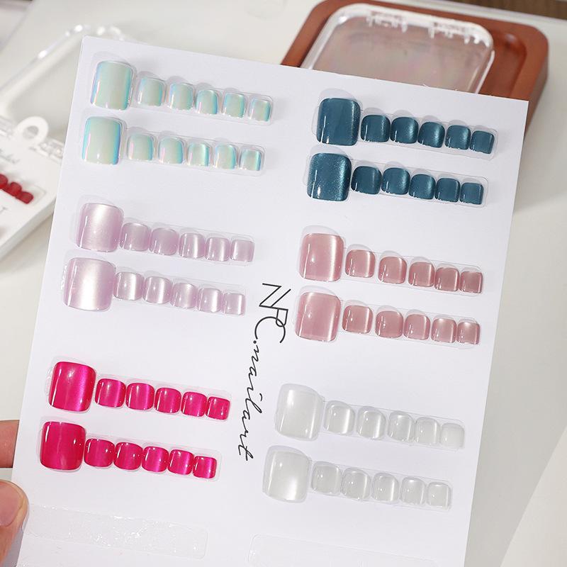 10 Stück/Box Französische Küns – Nail Art Full Cat Eye Bewertung und Preis