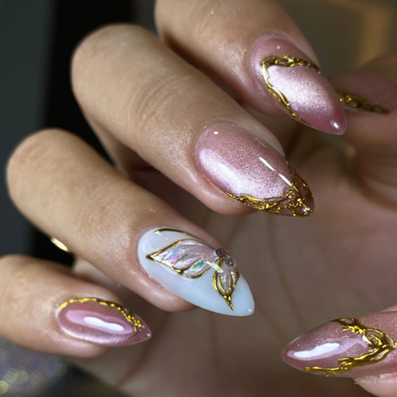 Katzenaugen-Mandel-Kunstnägel  – Nail Art Full Cat Eye Bewertung und Preis