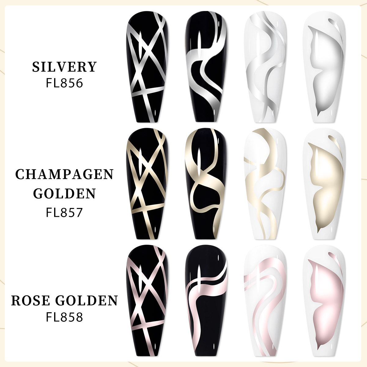 Superheller Metallic-Malerei-L – Nail Art Rose Gold Bewertung und Preis