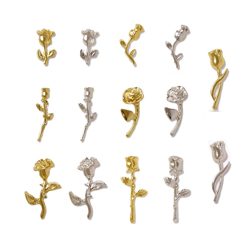 10 Stück 3D Rose Nail Art Orna – Nail Art Rose Gold Bewertung und Preis