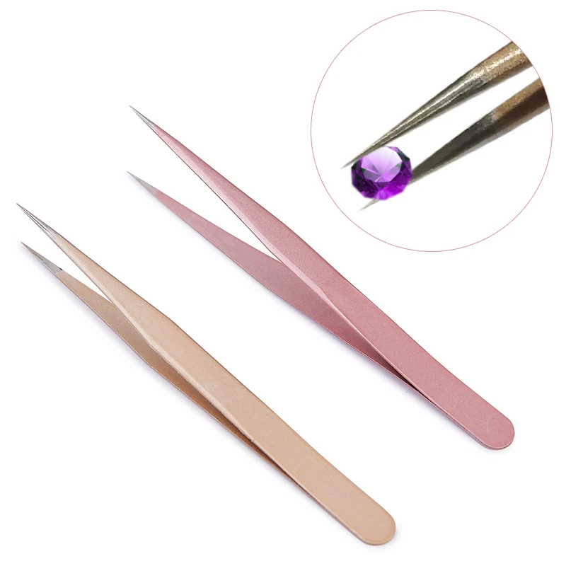 1 Stück gerade Pinzette in Cha – Nail Art Rose Gold Bewertung und Preis