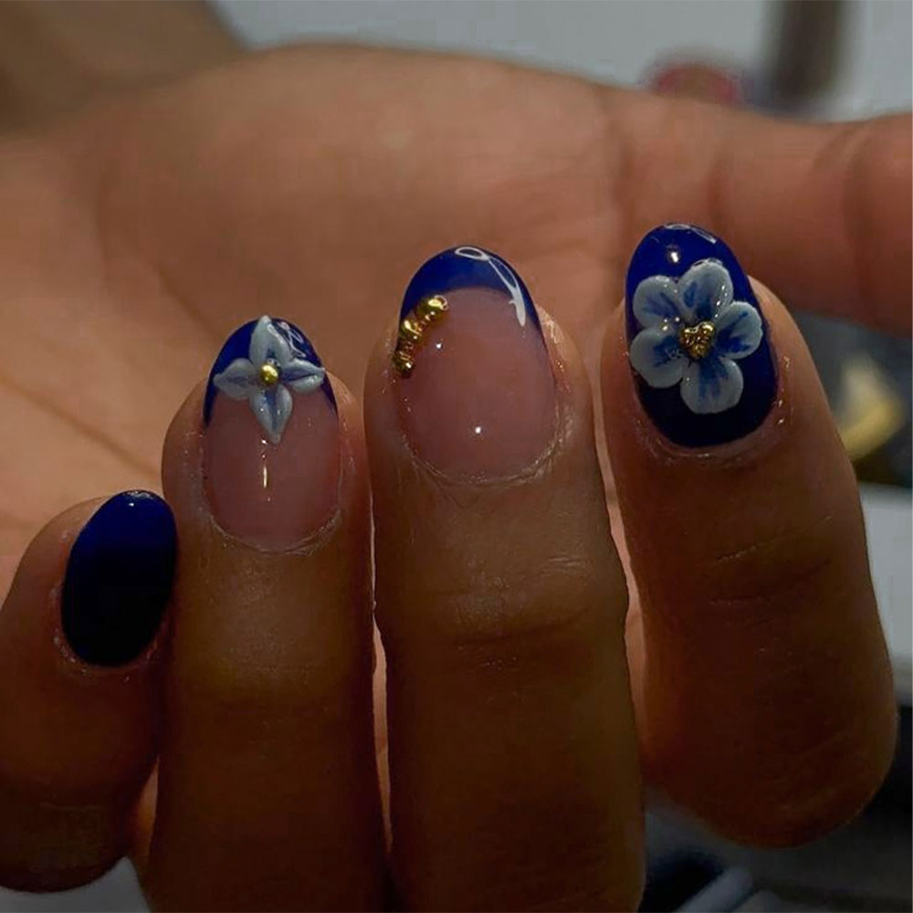24 Stück Kurze Ovale 3D Gel-Na – Nail Art Halal Bewertung und Preis