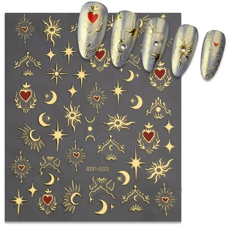 3 Blatt, 1 Packung, 3D-Aufkleb – Nail Art Rose Gold Bewertung und Preis